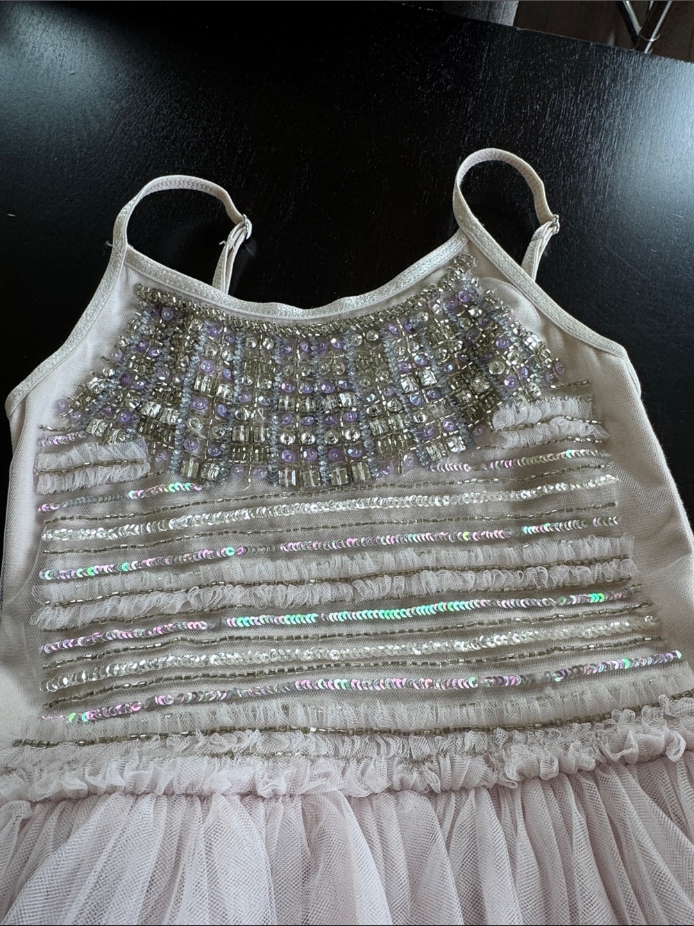 Ooh! La, La! Couture Light Pink Tulle Sequin Bodice Party Dress - Picture 3 of 6